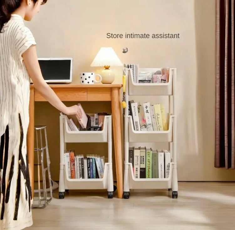 Wheels Small Cart Storage, Multi-Layer Home Organizer, Book Shelf Storage Trolley, Moveable Cart Storage Wheels Small Cart Storage, Multi-Layer Home Organizer, Book Shelf Storage Trolley, Moveable Cart Storage